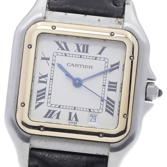 CARTIER PANTHERE MM W250285A YG bezel beige Dial Quartz Boy's Watch_871989 - Picture 1 of 5
